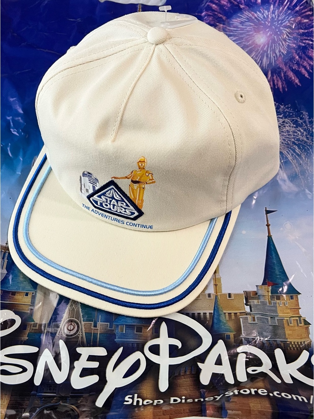 DISNEY PARKS 2026 Star Wars Star Tours R2-D2 & C-3PO Adjustable Hat Cap NWT